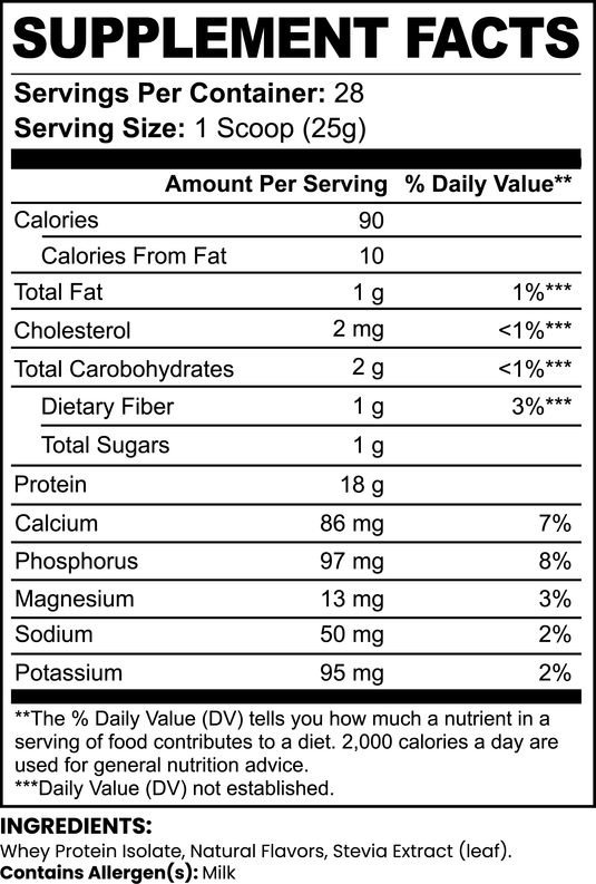 Whey Protein Isolate (Chocolate Noir)